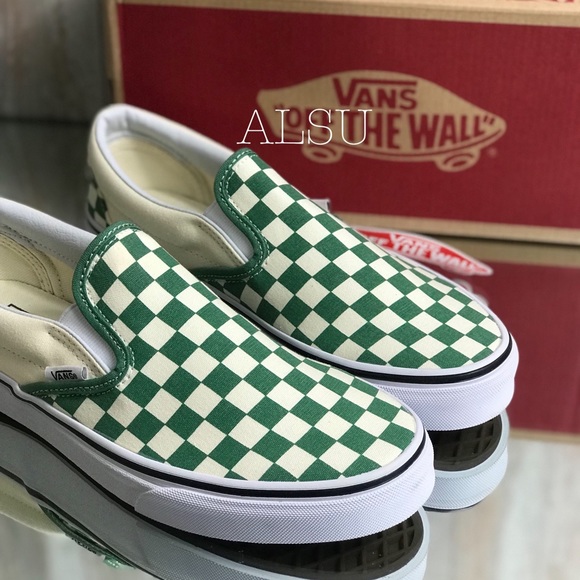 VANS Classic Slip On Checkerboard Grape Green W - Picture 7 of 8